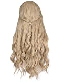 Morvally Long Wavy Curly Natural Synthetic Hair Wigs for Women Halloween Cosplay Costume Wig