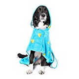 Barkbox Premium Absorbent Hooded Dog Bathrobe Towel - Quick Drying Pet Towel for Bath & Beach Trips - Luxurious & Soft Bathrobe Towel for Dogs of All Breeds - Rubber Duck - Large