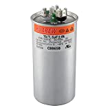 HUAREW 70+7.5 uF 6% 70/7.5 MFD 370/440 VAC CBB65 Dual Run Start Round Capacitor for Condenser Straight Cool or Heat Pump Air Conditioner or AC Motor and Fan Starting