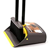 Broom and Dustpan/Broom with Dustpan Combo Set,Standing Dustpan Dust Pan with Long Handle 40"/52" for Home Kitchen Room Office Lobby Indoor Floor Cleaning Broom and Dustpan Set for Home