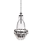 Garden Meadow 71133 33InH Solar Metal Chandelier Spring 10.24InL x 10.24InW x 32.79InH Clear