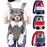 Dog Carrier Backpack - Legs Out Front-Facing Pet Carrier Backpack for Small Medium Large Dogs, Airline Approved Hands-Free Cat Travel Bag for Walking Hiking Bike and Motorcycle