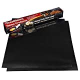 Thick Heavy Duty Oven Liners for Bottom of Oven | 2 Pack Non Stick Oven Liners for Bottom of Electric Oven | Reusable Oven Mat for Bottom of Oven | Oven Liner for Electric Gas Grill BPA and PFOA Free