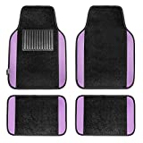 FH Group F14407PURPLE Universal Fit Premium Carpet Purple Automotive Floor Mats fits most Cars, SUVs, and Trucks with Driver Heel Pad, Full Set