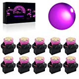 T10 194 168 Dash Instrument White LED Light Bulbs Bright Panel Gauge Cluster Dashboard LED Light Bulbs 10Pcs/Set (Purple/pink)