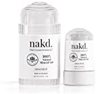 nakd. Thai Crystal Deodorant Stone  2 Salt Deodorant Crystal Sticks, 4.25 oz. Regular + 2.5 oz. Travel Size  All Natural Unscented Crystal Deodorant and Aluminum Free Salt Deodorant for Women Men & Teens by Vasarii