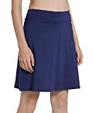 slimour Women Knee Length Skirts with Shorts Modest Skirt with Pockets Golf Skorts Long Navy XL