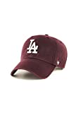 47 Brand Los Angeles LA Dodgers Clean Up Dad Hat Cap, Dark Maroon One Size