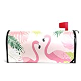 senya Home Garden Cute Tropical Flamingos Pattern Magnetic Mailbox Cover Standard