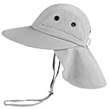 Toddler Sun Hat for Kids Baby Beach Sun Protection UPF 50 Boys Girls Fishing Hats (01-Grey, 2-5T)