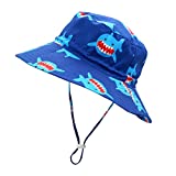 Home Prefer UPF 50+ Kids Hat Lite Sun Bucket Hat for Boys Sun Protection Hats Shark #52