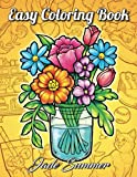 Easy Coloring Book: Large Print Designs for Adults and Seniors with 50 Simple Images of Animals, Flowers, Food, Objects, and More! (Easy Coloring Books for Adults)