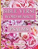 Bible Verse Word Search: Inspirational Psalms Word Find Puzzle Book | Pink Red Roses (Bible Word Search)