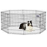 MidWest Foldable Metal Dog Exercise Pen / Pet Playpen, 24"W x 30"H, 1-Year Manufacturer's Warranty