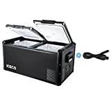 ICECO VL90 ProD Upgraded 90L Portable Car Refrigerator With SECOP Compressor, Multi-directional Opening Lid, 0 to 50, 2 USB Charger & DC 12/24V, AC 110-240V, 12v Refrigerator For Home & Car Use