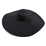 San Diego Hat Company Women's Ultrabraid X-Large Brim Hat with UPF 50+, Black