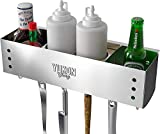 Yukon Glory BBQ Caddy Organizer Original Stainless Steel Griddle Caddy The Grill Caddy Designed for Char-Broil Model 463377319 Performance 4-Burner Cart Style Grills - Clean & Organized Grill Station