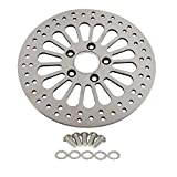 SHARKROAD 1 Piece Rear Rotor for Harley Davidson Brake Parts Upgrade, Suit for Touring Sportster Softail Dyna 11.5'' Rear Brake Rotors, Great performance No Vibration brake rotors for harley davidson