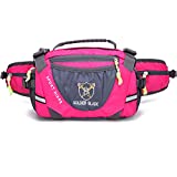 LinYin Outdoor Sport Large Capacity Waist Bag Fanny Pack for Men Women Travelling,Cycling, Hiking,Camping (Rose)