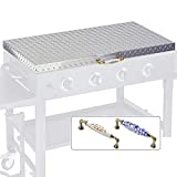 ANNI STAR Hard Cover Lid for 36 Inch Blackstone Griddle, Aluminum Diamond Plate Grill Flat Top Storage Cover, Classic Ceramic Handle for Heat Protection