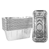 Roponan 30 Pack Grill Drip Pans for Blackstone Griddle 36 Inch, 30 Inch, 28 Inch, 22 Inch, 17 Inch, Disposable Aluminum Foil Rear Grease Cup Liners