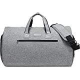 Suit Garment Bags for Men Travel, zalupri Convertible Carry on Garment Bags with Shoulder Strap - 2 in 1 Hanging Suitcase Suit Duffel Bag for Men Women, Grey