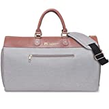 Womens Convertible Garment Bags for Travel, Modoker Carry On Garment Bag - 2 in 1 Hanging Suitcase Suit Luggage Bag, Grey