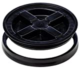 GAMMA2 Gamma Seal Lid - Pet Food Storage Container Lids - Fits 3.5, 5, 6, & 7 Gallon Buckets, Black