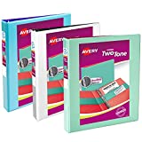 Avery 1-1/2 Assorted Two Tone EZ-Turn View Binder, Pack of 1 (17291)