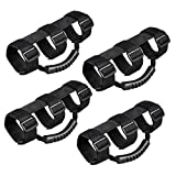 Spurtar 4X Roll Bar Grab Handles Compatible with Jeep Wrangler UTV & ATV Sports Sahara Freedom Rubicon X & Unlimited 3 Straps Grip Handle Replacement for 1.5 to 3 inch Jeep- Wrangler -Black