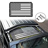 American Flag Sun Shade Mesh Bikini Top Sunshade UV Protection for 2018-2023 Jeep Wrangler JL JLU & 2020-2023 Jeep Gladiator JT