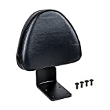 Black Synthetic Leather Rear Passenger Backrest Kit Compatible with Victory High-Ball Zach Ness Kingpin Vegas 8-Ball Cross Country