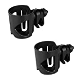 Universal Cup Holder by Accmor, Stroller Cup Holder, Large Caliber Designed Cup Holder, 360 Degrees Universal Rotation Cup Drink Holder, 2 Pack