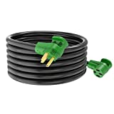 RVMATE 50 Amp 25 Feet RV Power Extension Cord, Easy Plug in Handle, 14-50P to 14-50R with LED Indicator, ETL Listed, Come w/ Storage Bag and Plastic Strap