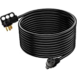 SCITOO RV Cord 50 Feet 50Amp RV Extension Cord, Power Supply Cable for Trailer Motorhome Camper with Handle Black, Auto Heavy Duty Extension Cords, 6AWG3C + 8AWG1C, ETL/CETL Listed