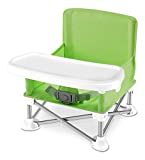 Baby Seat Booster High Chair -Space Saver High Chair Toddler Booster Seat - Portable High Chair Pop and Open Sit Folding Booster Feeding Chair - Safety Belt/Food Tray/Travel Bag - SereneLife SLBS66G
