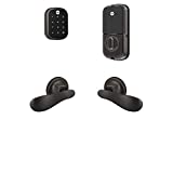 Yale Security B-YRD256-ZW-NV-0BP Yale Assure Lock SL with Z-Wave with Navis Paddle - Works with Ring Alarm, Smartthings, and Wink Smart Touchscreen Deadbolt with Matching Lever, Key-Free, Bronze