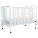 DaVinci Jenny Lind 3-in-1 Convertible Crib in White, Removable Wheels, Greenguard Gold