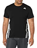 adidas Men's AEROREADY 3-Stripes Tee, Black/White, XX-Large