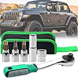 Kujunpao Hard Top Door Removal Torx Set Tool Kit Replace 82214166AB 68361574AB Compatible with 2007-2019 Jeep Wrangler JL JK 2-4 Doors-Green