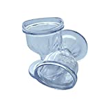 Transparent Eye Wash Cups for Effective Eye Cleansing - with Storage Container - Eye Shaped Rim, Snug Fit (2 Pcs.)