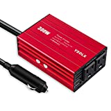 Power Inverter, 300W Car Plug Adapter Outlet, Dc 12v to 110v Ac Converter with 4.2A Dual USB Car Charger for Laptop, Computer, and More