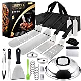 Acmind Blackstone Griddle Accessories Kit, 26 PCS Griddle Grill Tools Set for Outdoor grill and Camp Chef, Stainless Steel Flat Top Griddle Accessories Set with Spatula, Basting Cover and Carrying Bag