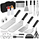 Griddle Accessories Sets 32 Pcs Grill Accessories for Blackstone Camping BBQ Heavy Duty Spatula Scraper Cleaning Kit Cooking Utensils Set Carry Bag Included
