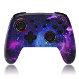 NexiGo Wireless Controller for Switch/Switch Lite/OLED, Bluetooth Controllers for Nintendo Switch with Vibration, Motion, Turbo and LED Light (Cosmic Nebula)