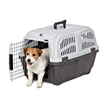 MidWest Homes for Pets Skudo Plastic Carrier, 24-Inch Ideal for Small Dogs with an Adult Weight of 13 - 25 Pounds, Grey