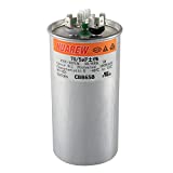 HUAREW 70+5 uF 6% 70/5 MFD 370/440 VAC CBB65 Dual Run Start Round Capacitor for Condenser Straight Cool or Heat Pump Air Conditioner or AC Motor and Fan Starting