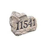 Front Yard Sign - address plate with 2 spikes - artificial stone style - 18 x 20 x 2 inches