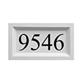 Personalized Address Plaque by ABC Address Blocks. 9" x 15" Recessed Style. Pre-Cast Stone. Engraved Sign for Mailbox.