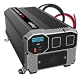 Energizer 4000 Watts Power Inverter Modified Sine Wave Car Inverter, 12V to 110 Volts, Two AC Outlets, Two USB Ports (2.4 Amp), Hardwire Kit, Battery Cables Included  ETL Approved Under UL STD 458